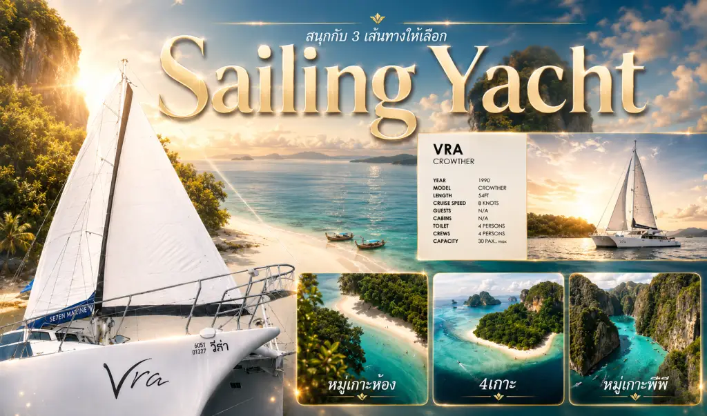 เหมาเรือยอร์ชกระบี่ เรือยอร์ชกระบี่ Sailing Yacht Privat