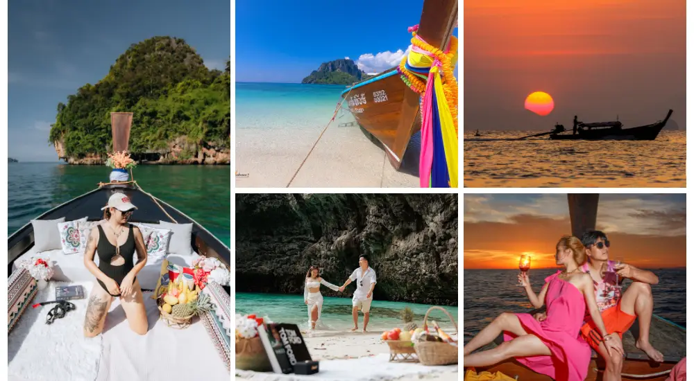 ทัวร์กระบี่ครึ่งวันบ่าย เรือหางยาว Luxury